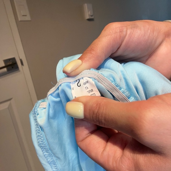 Elegant Light Blue Cut-Out Dress - Picture 4 of 5